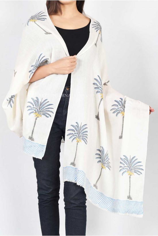 Himalayan Wool Block Printed Scarfs