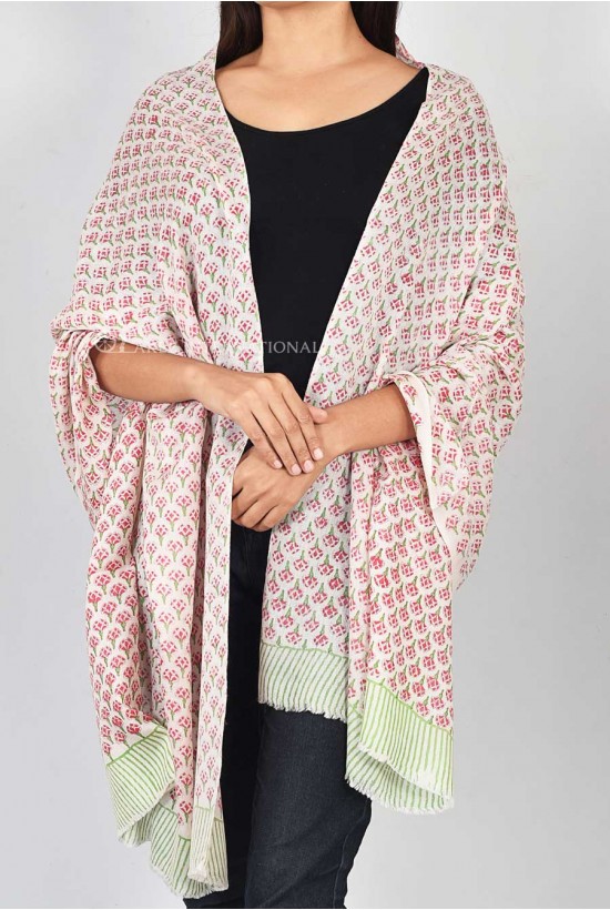 Himalayan Wool Block Printed Scarfs