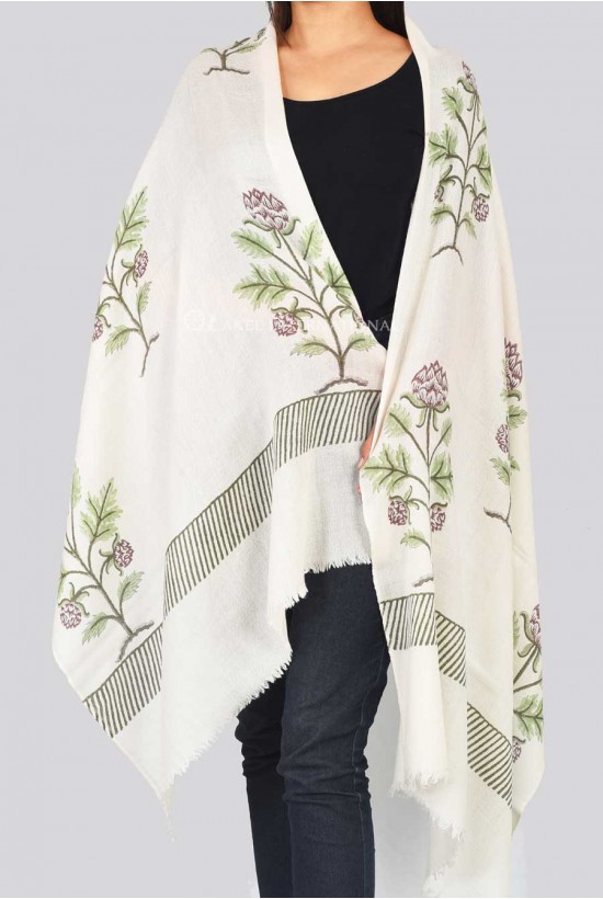 Himalayan Wool Block Printed Scarfs